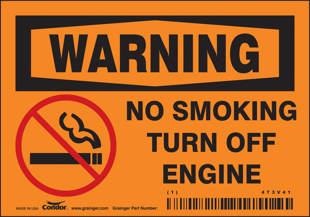 Safety Sign 3.5in x 5in Vinyl