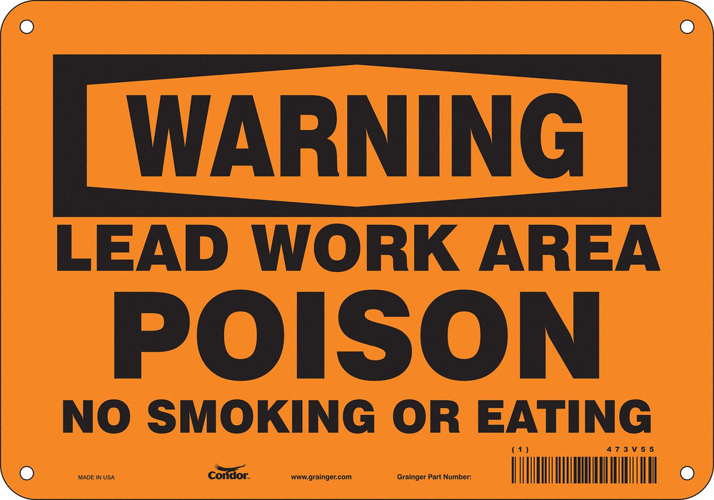 Safety Sign 7 in x 10 in Polyethylene