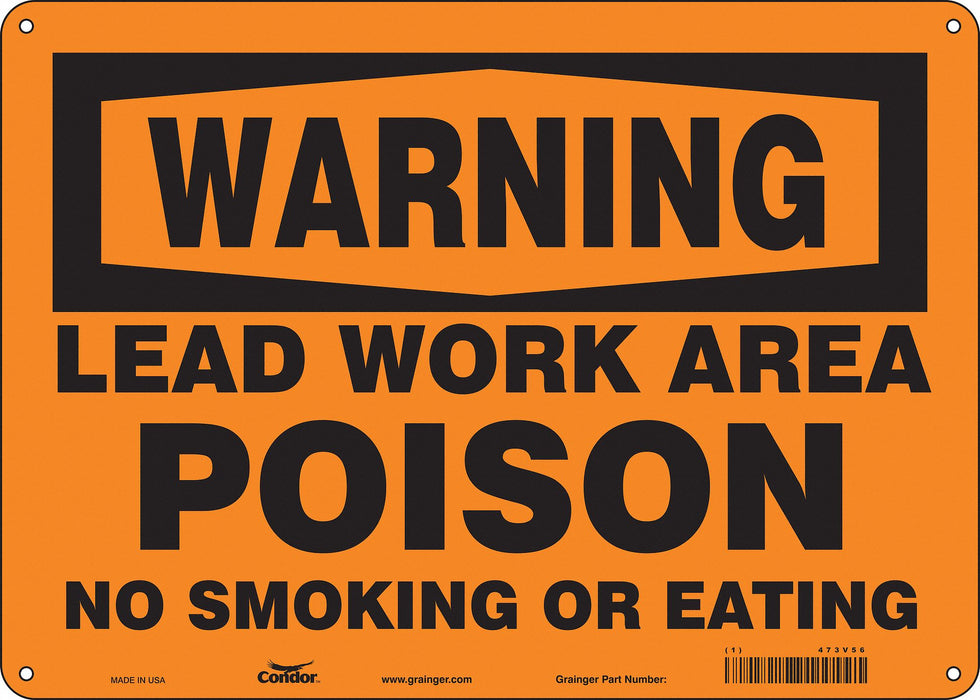 Safety Sign 10 in x 14 in Polyethylene