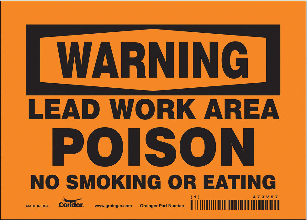 Safety Sign 5 in x 7 in Vinyl