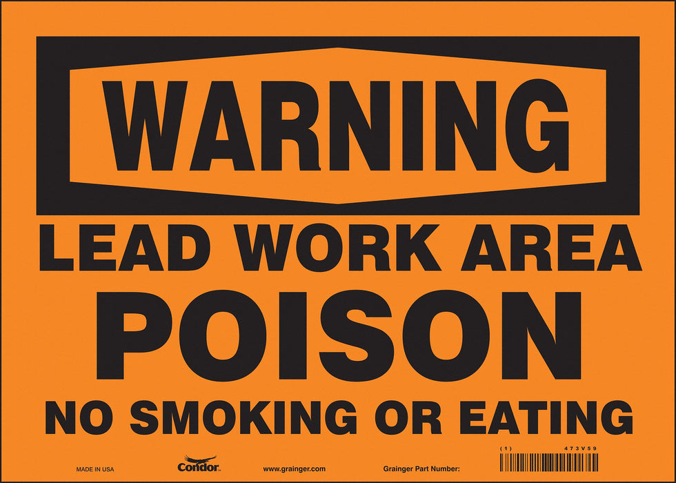 Safety Sign 10 in x 14 in Vinyl