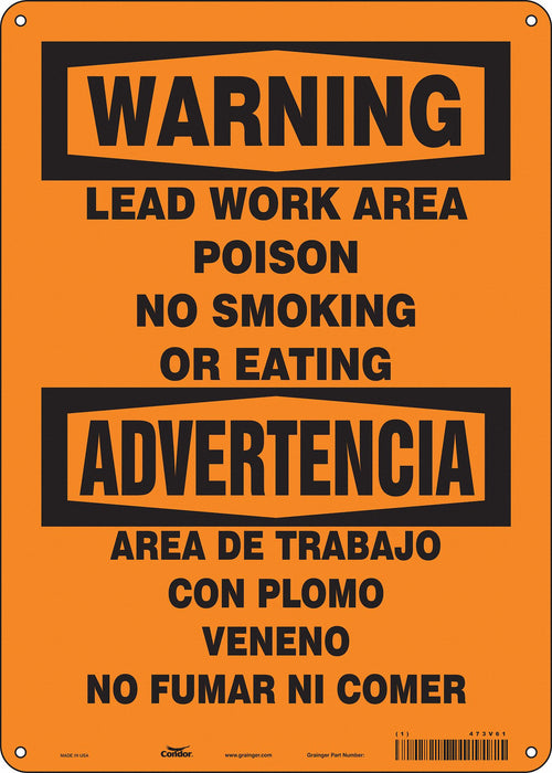 Safety Sign 14 inx10 in Aluminum