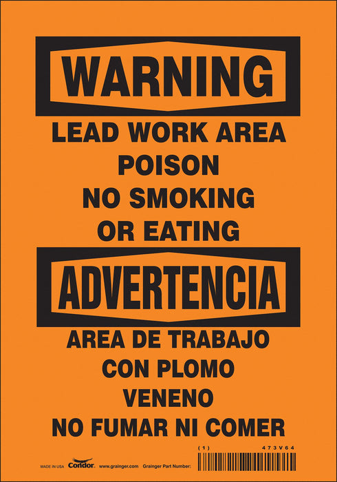 Safety Sign 10 in x 7 in Vinyl