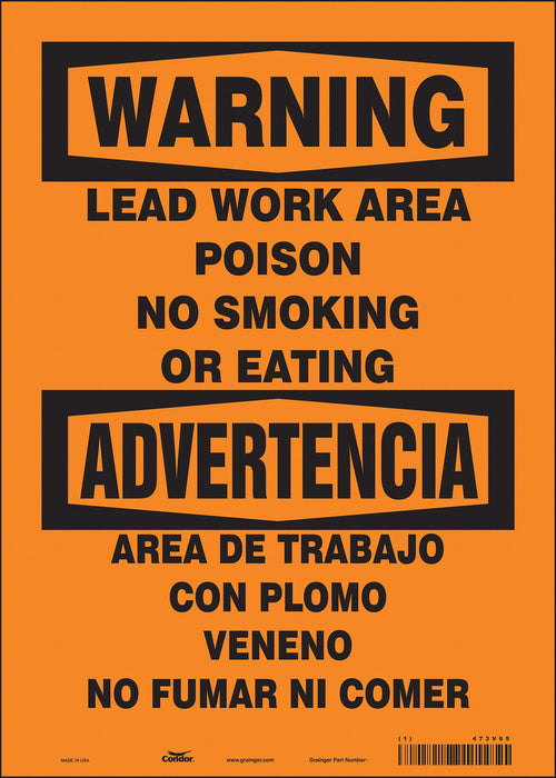 Safety Sign 14 in x 10 in Vinyl