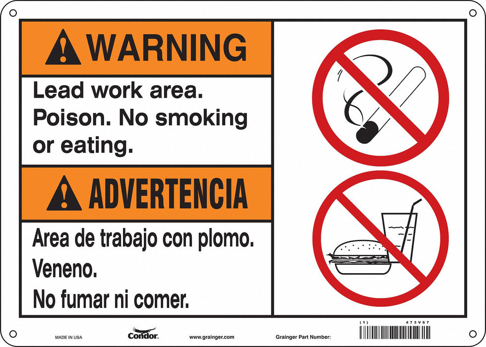 Safety Sign 10 inx14 in Aluminum