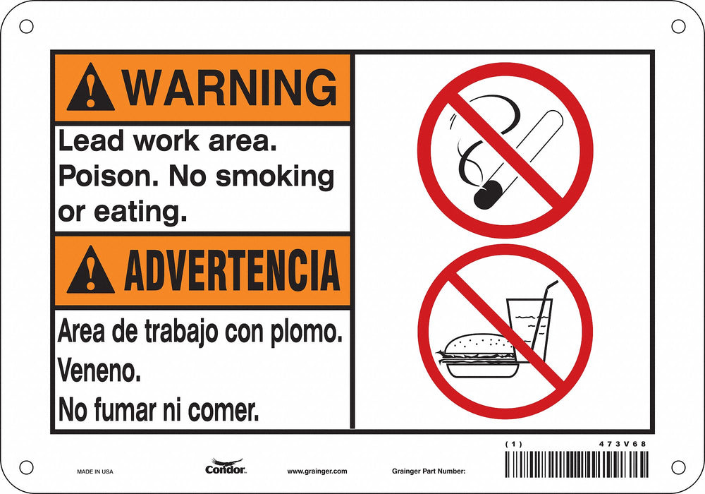 Safety Sign 7 in x 10 in Polyethylene