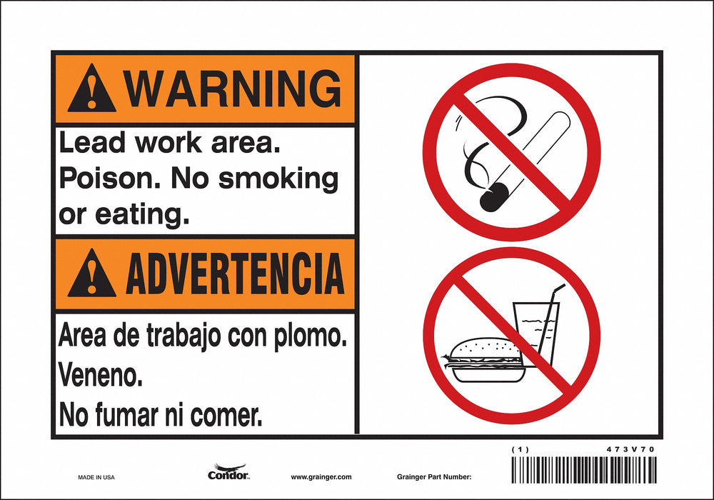 Safety Sign 7 in x 10 in Vinyl
