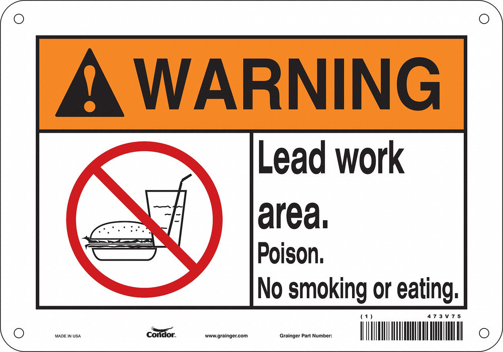 Safety Sign 7 inx10 in Polyethylene