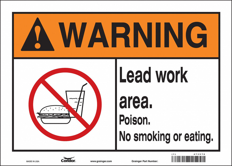 Safety Sign 10 inx14 in Vinyl