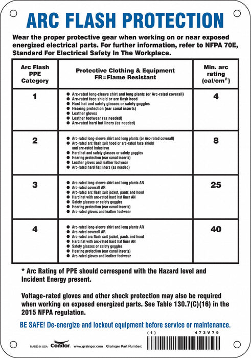 Safety Sign 10 inx7 in Aluminum
