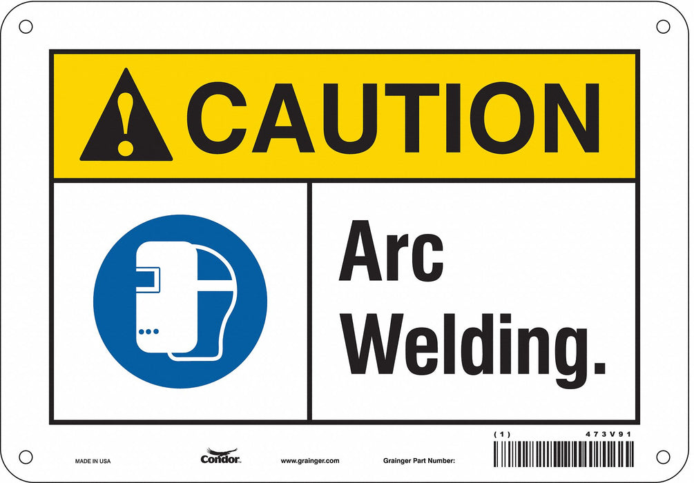 Safety Sign 7 in x 10 in Aluminum