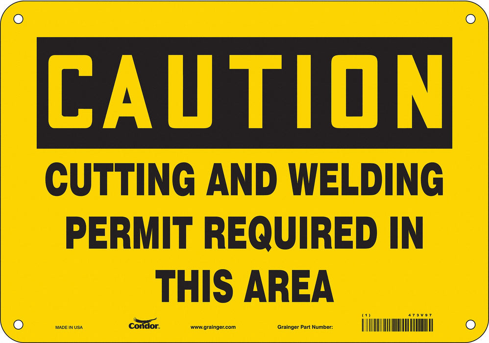 Safety Sign 7 in x 10 in Aluminum