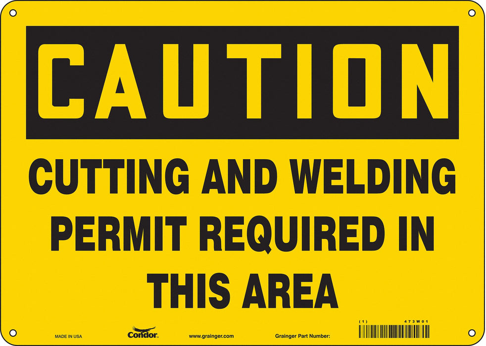 Safety Sign 10 in x 14 in Polyethylene