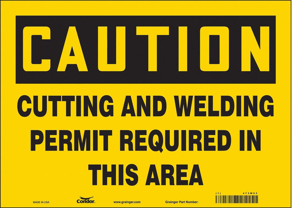 Safety Sign 10 in x 14 in Vinyl