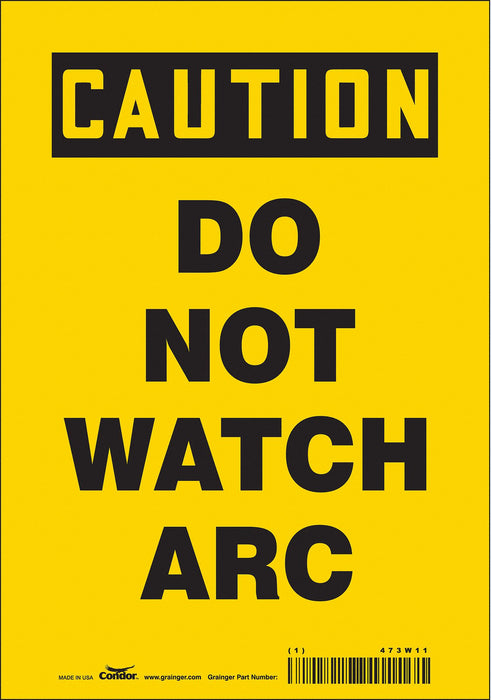 Safety Sign 10 inx7 in Vinyl
