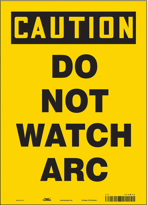 Safety Sign 14 in x 10 in Vinyl