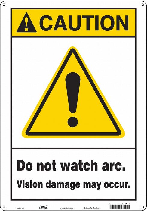 Safety Sign 20 in x 14 in Aluminum