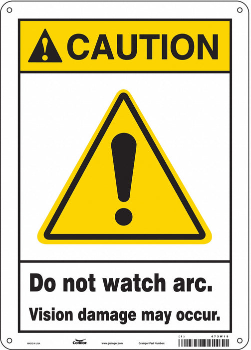 Safety Sign 14 in x 10 in Polyethylene