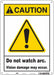 Safety Sign 14 in x 10 in Polyethylene