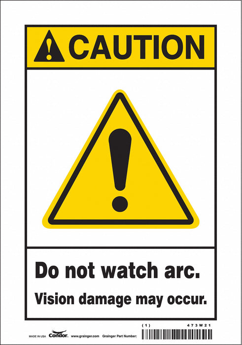 Safety Sign 10 inx7 in Vinyl