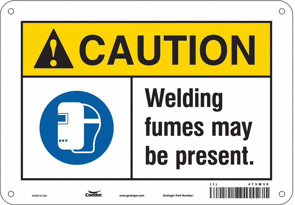 Safety Sign 7 in x 10 in Aluminum