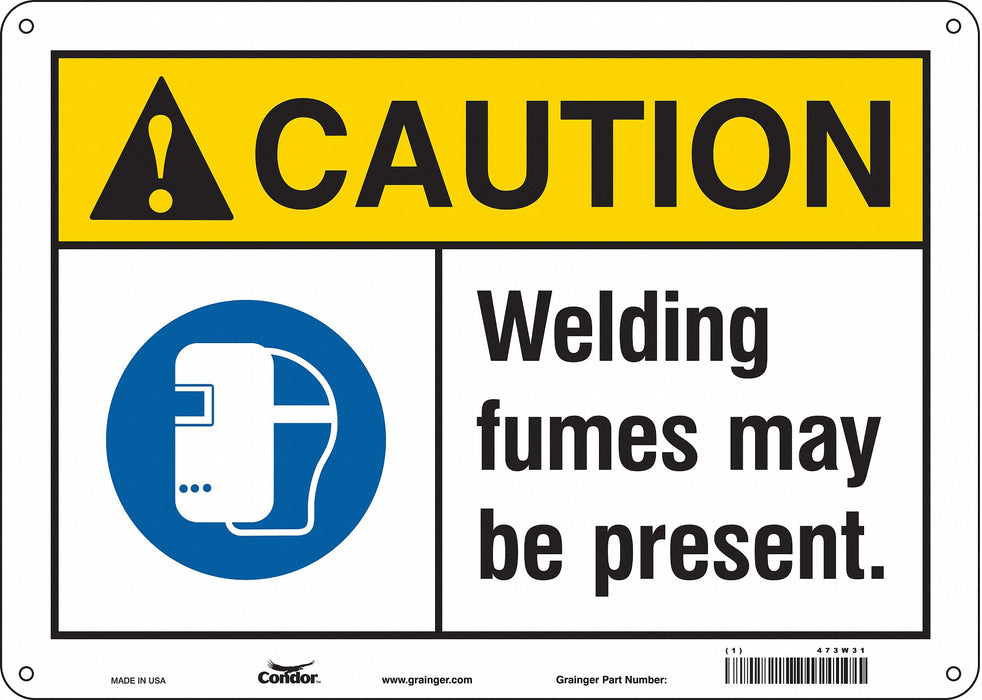 Safety Sign 10 inx14 in Aluminum