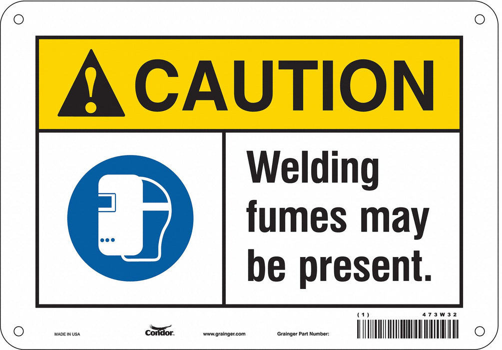 Safety Sign 7 inx10 in Polyethylene