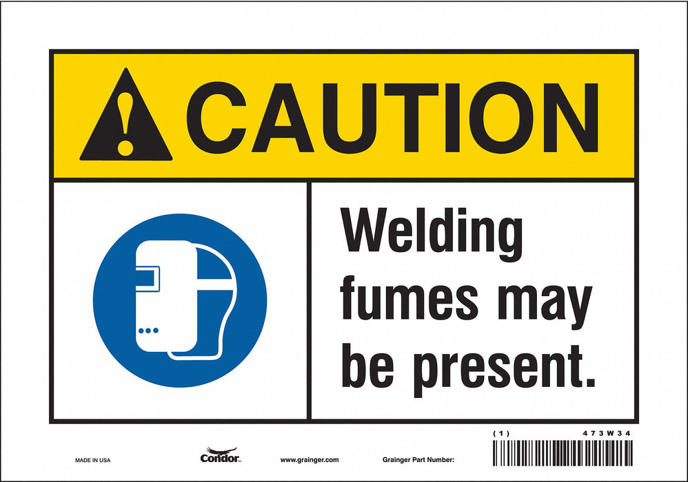 Safety Sign 7 inx10 in Vinyl