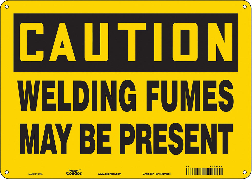 Safety Sign 10 inx14 in Polyethylene