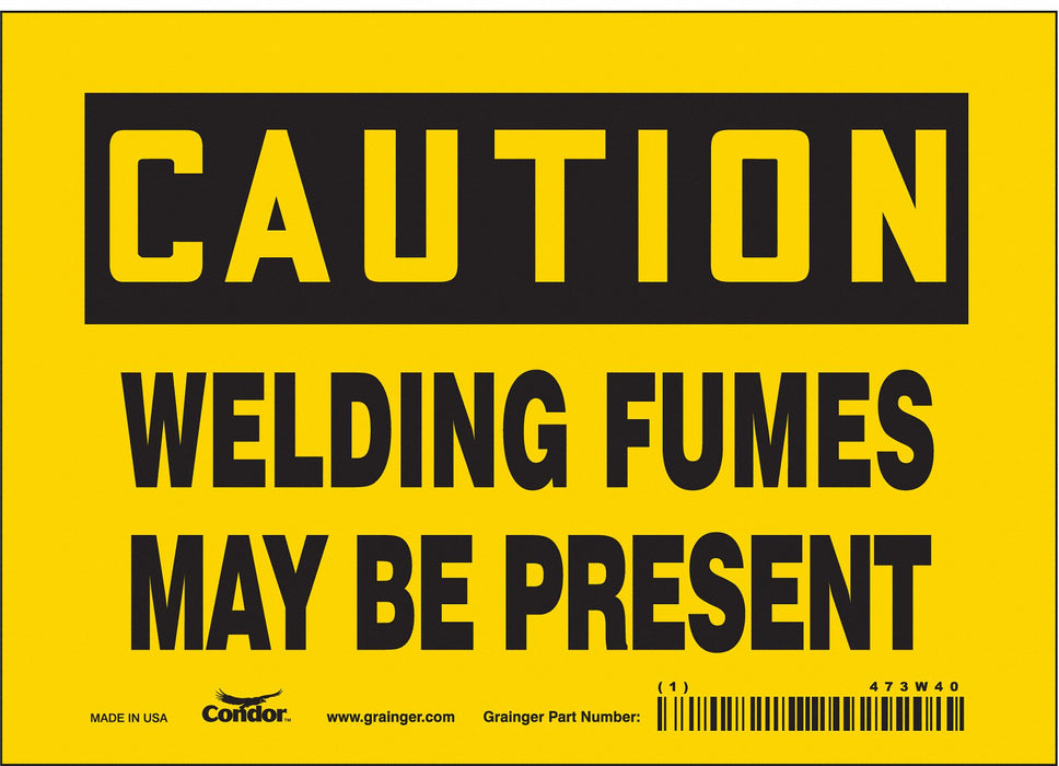 Safety Sign 5 in x 7 in Vinyl
