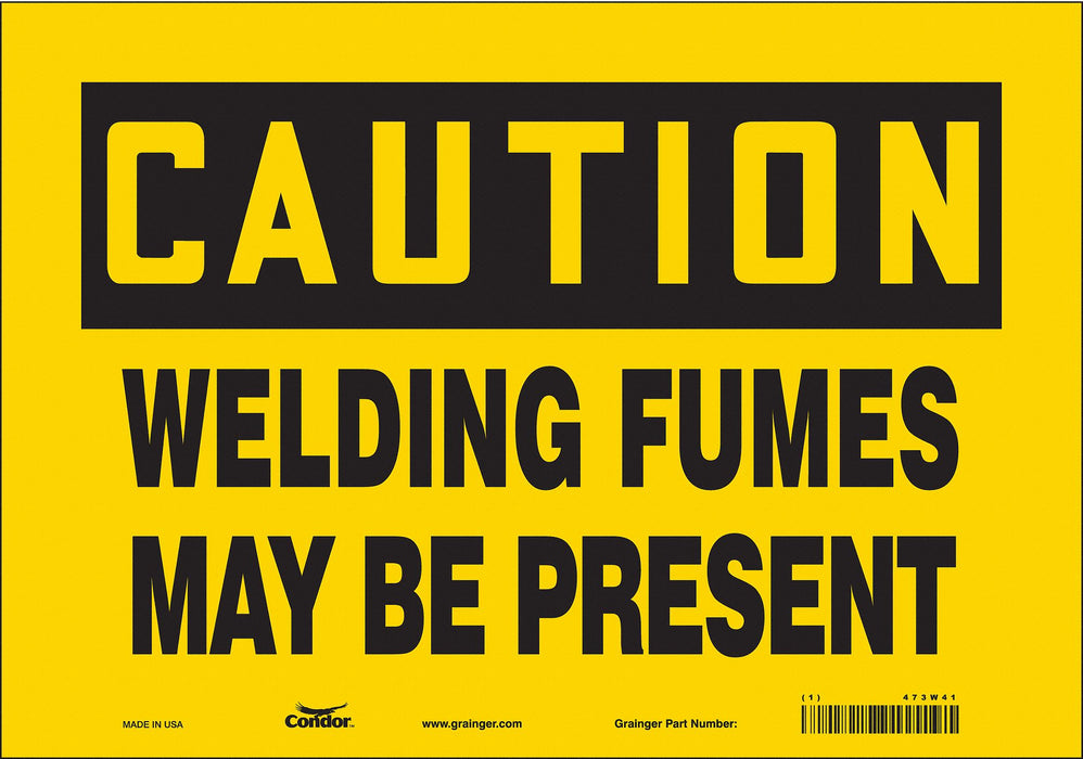 Safety Sign 7 in x 10 in Vinyl