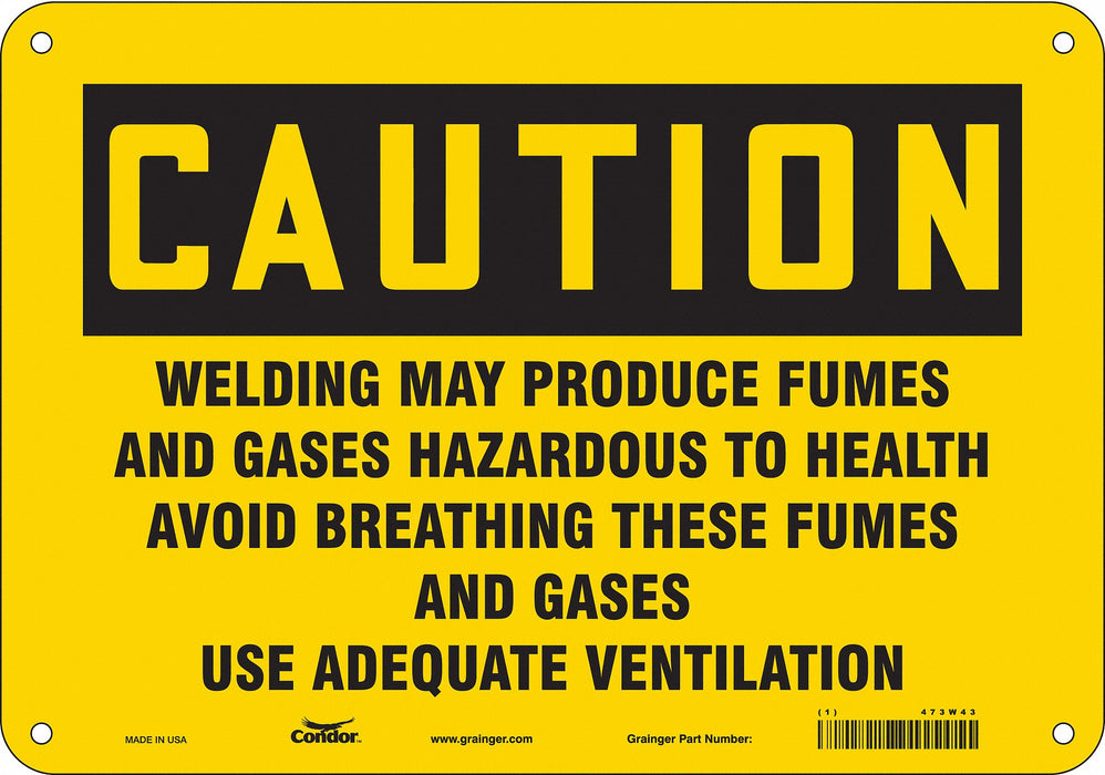Safety Sign 7 in x 10 in Aluminum