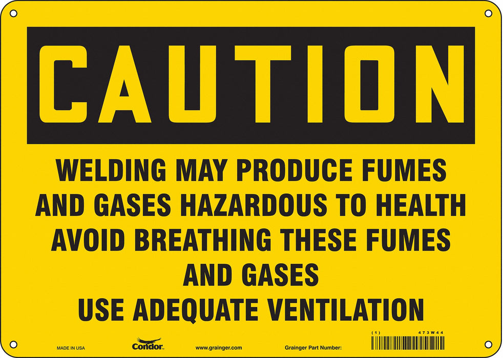 Safety Sign 10 inx14 in Aluminum