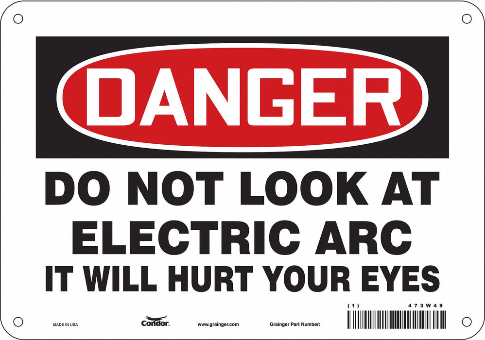 Safety Sign 7 in x 10 in Aluminum