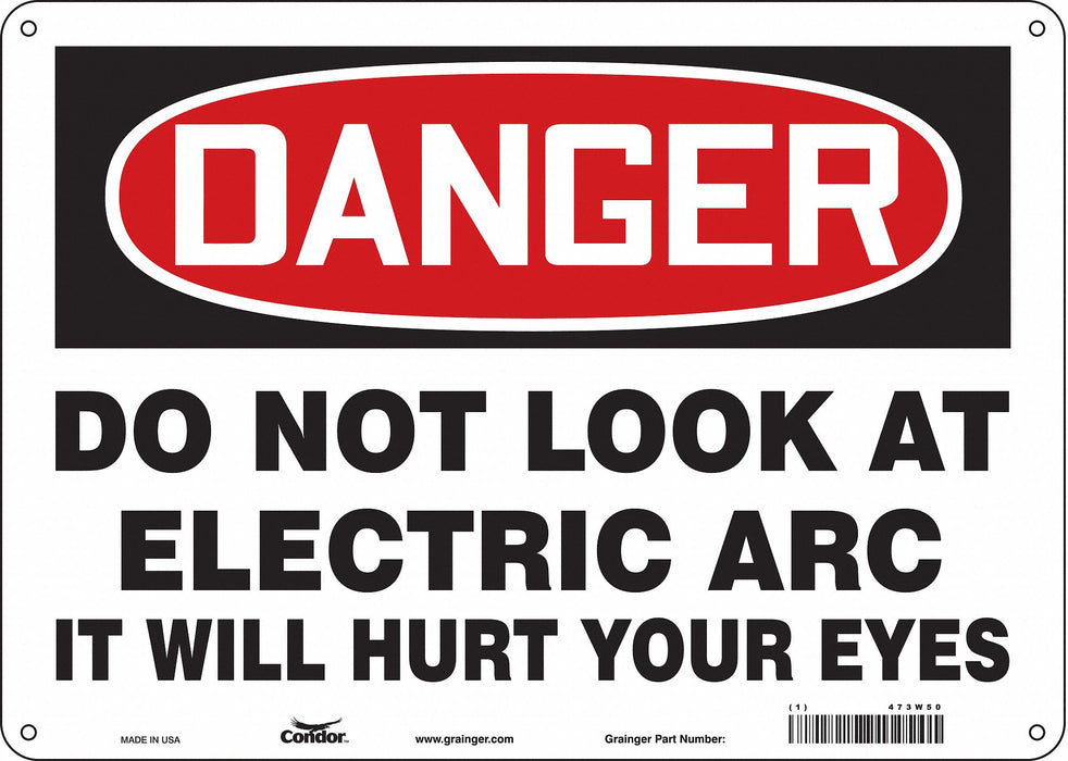 Safety Sign 10 in x 14 in Aluminum