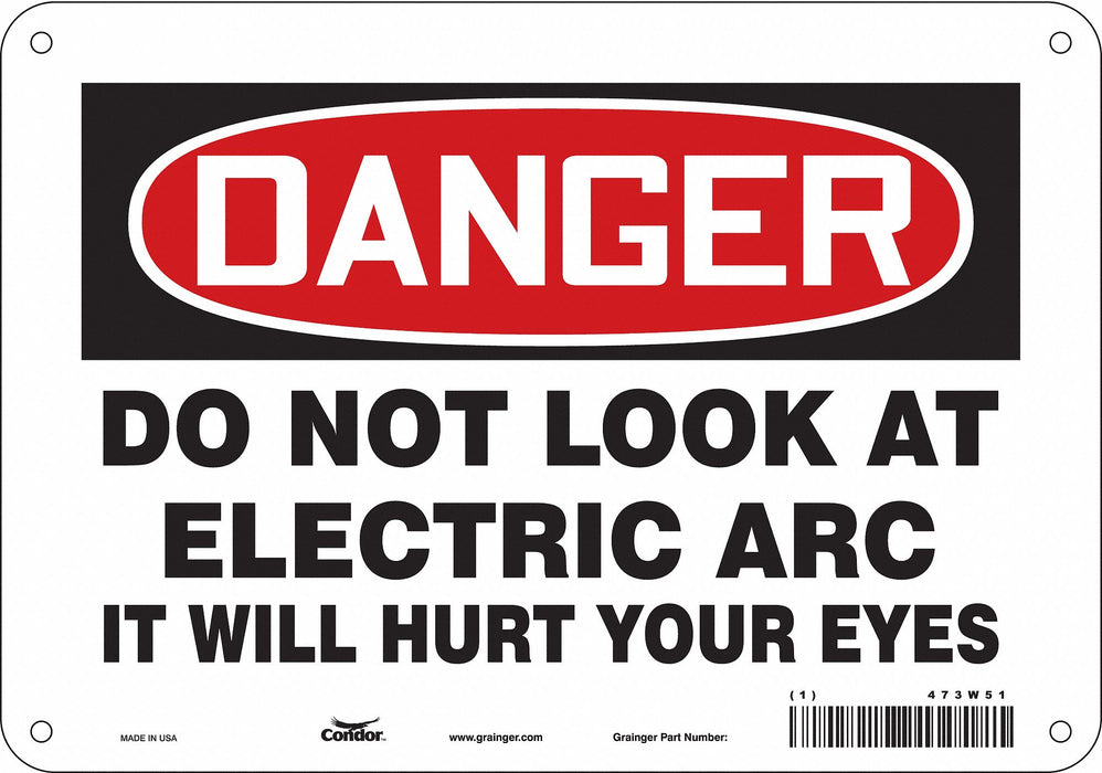 Safety Sign 7 inx10 in Polyethylene