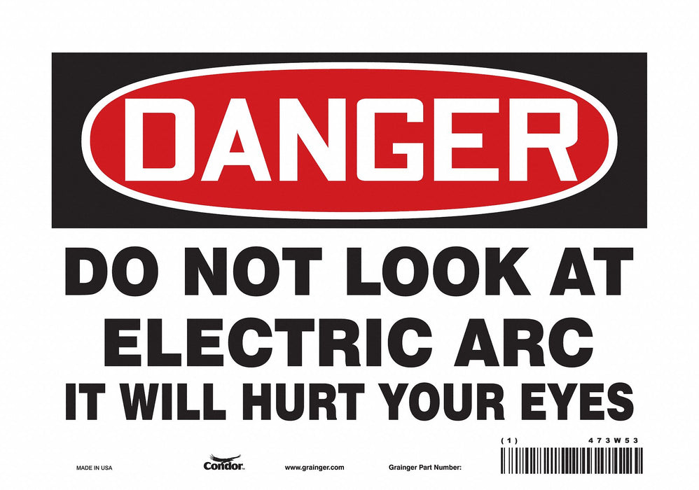 Safety Sign 7 in x 10 in Vinyl