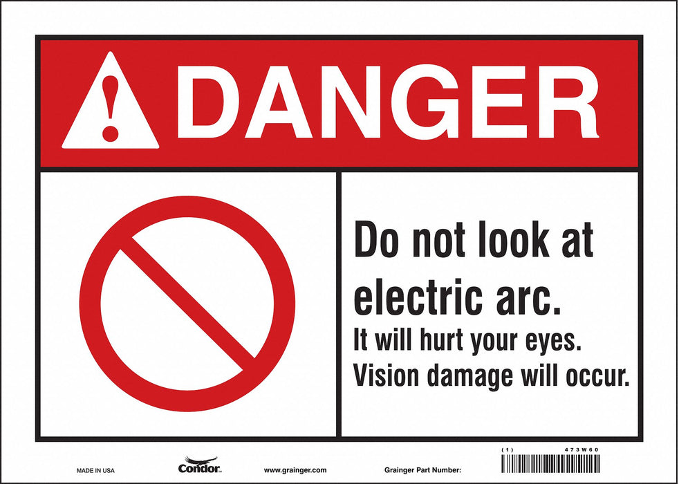 Safety Sign 10 in x 14 in Vinyl