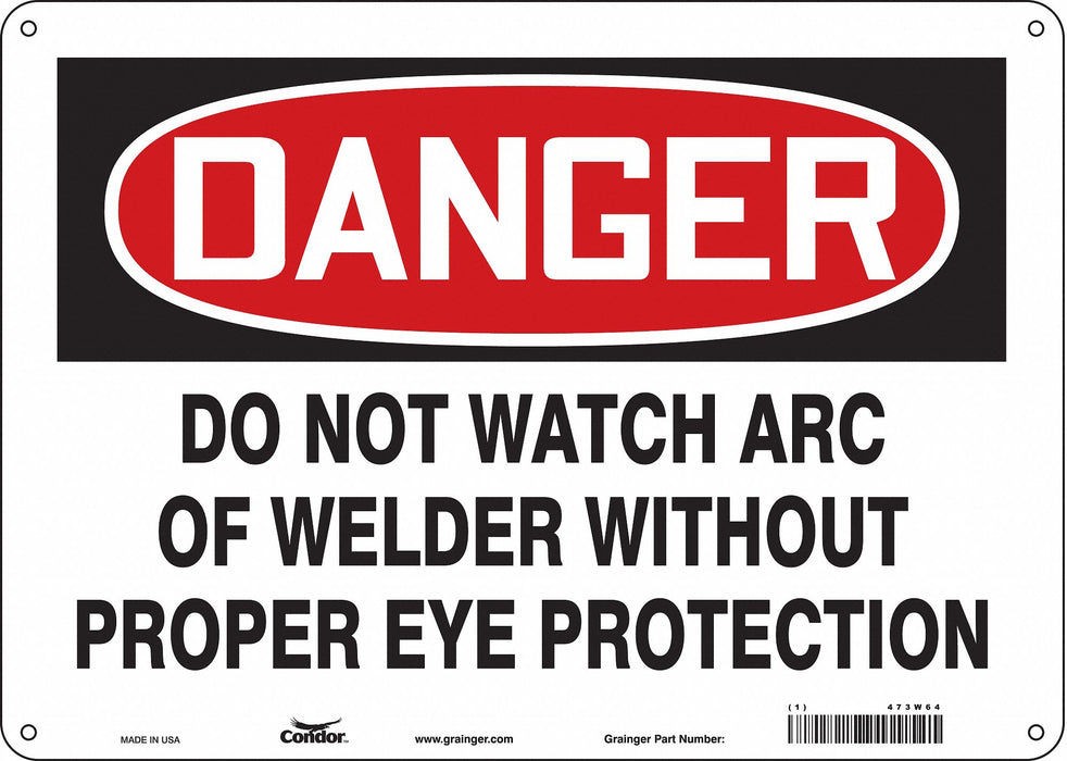 Safety Sign 10 inx14 in Polyethylene