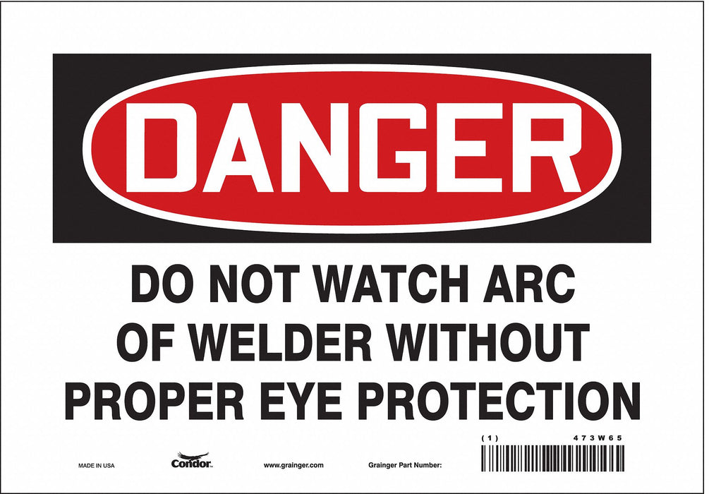 Safety Sign 7 inx10 in Vinyl