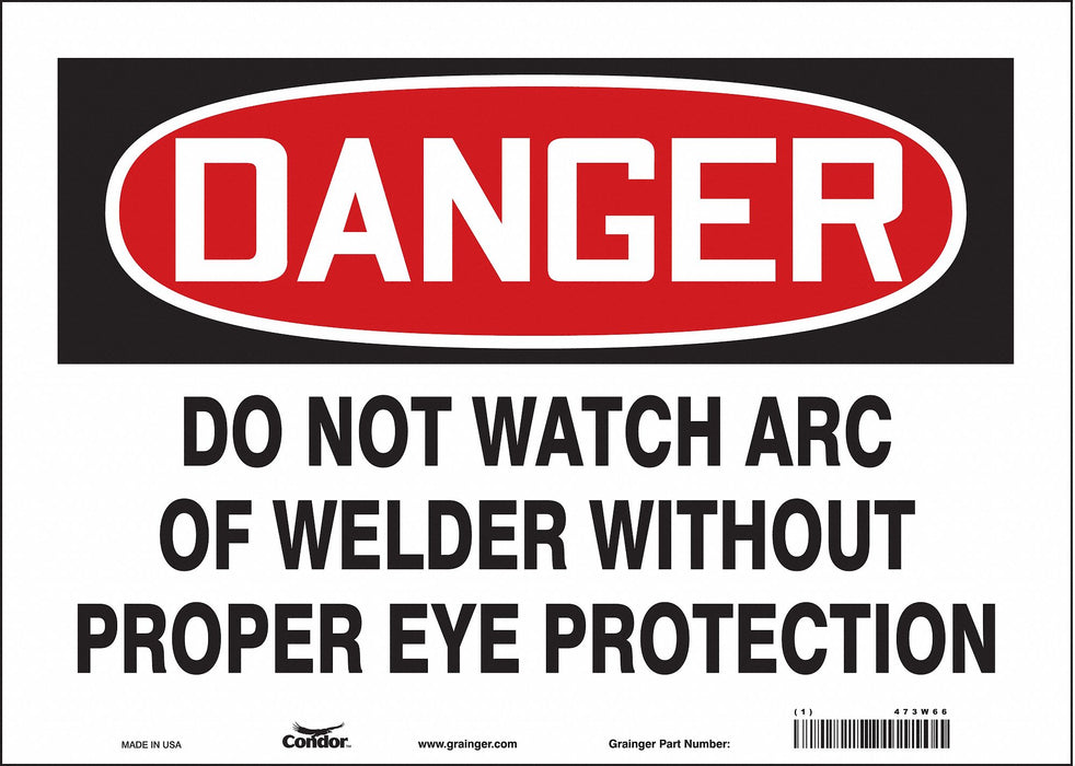Safety Sign 10 inx14 in Vinyl