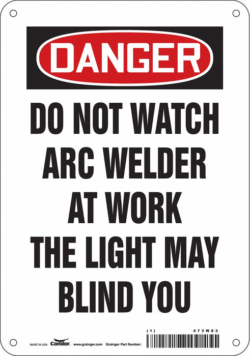 Safety Sign 10 inx7 in Aluminum