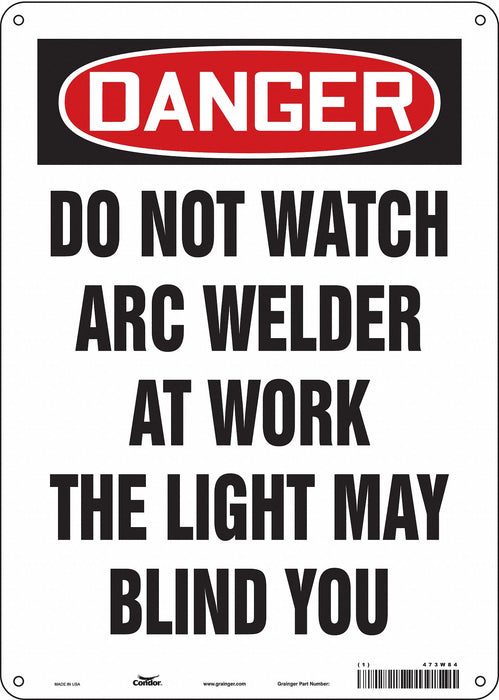 Safety Sign 14 inx10 in Aluminum