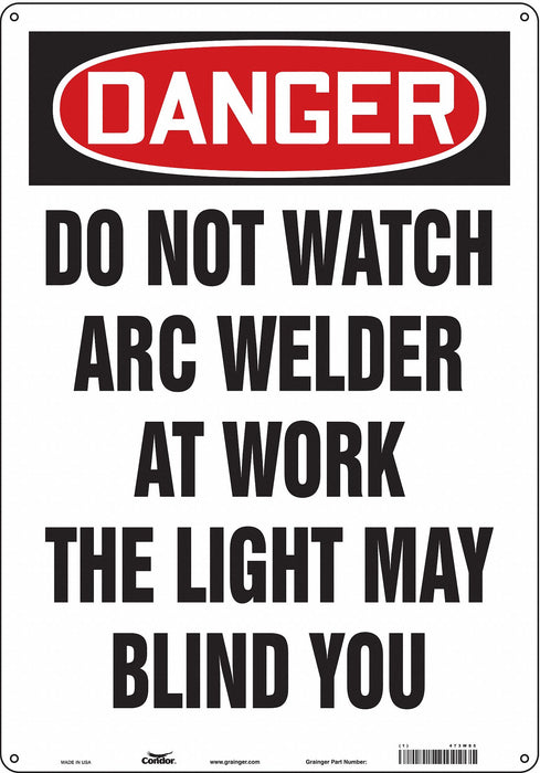 Safety Sign 20 in x 14 in Aluminum