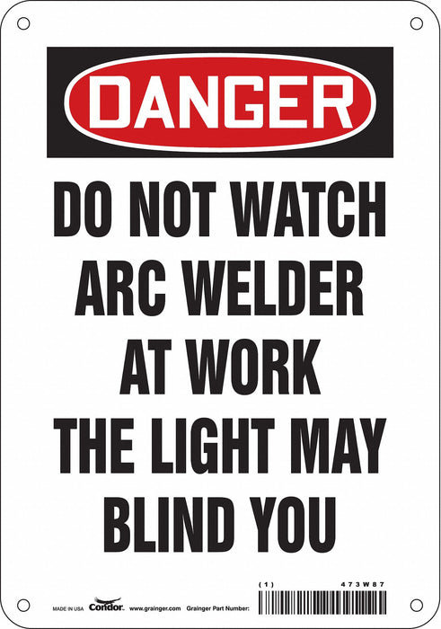 Safety Sign 10 inx7 in Polyethylene