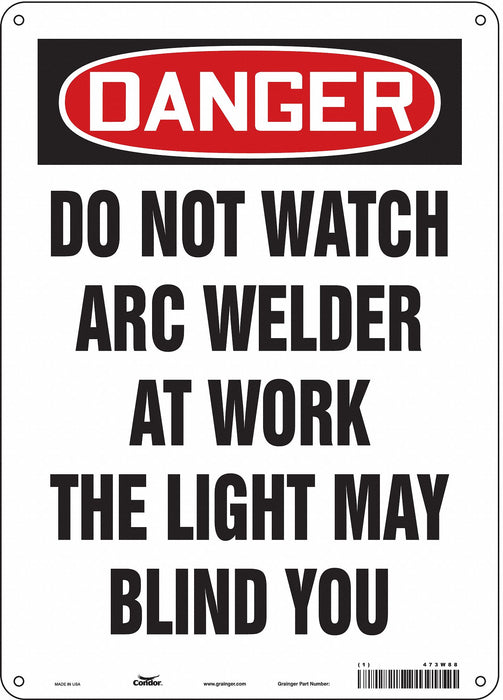 Safety Sign 14 in x 10 in Polyethylene