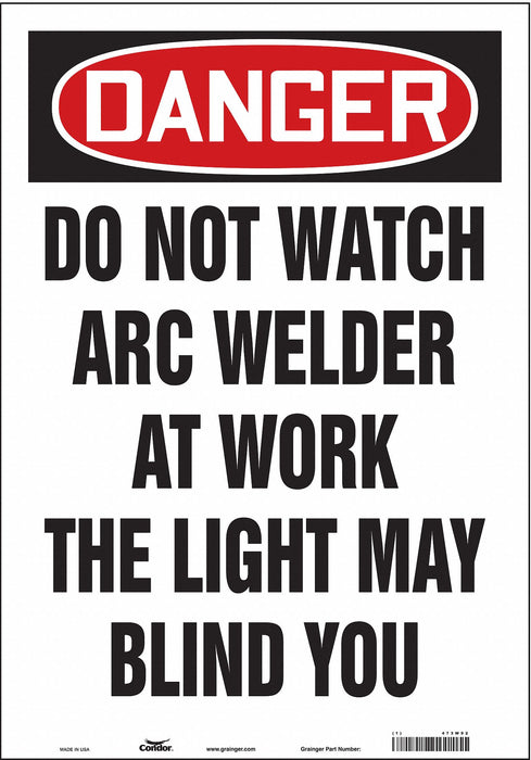 Safety Sign 20 in x 14 in Vinyl