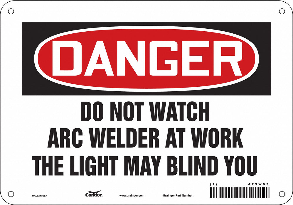 Safety Sign 7 in x 10 in Aluminum