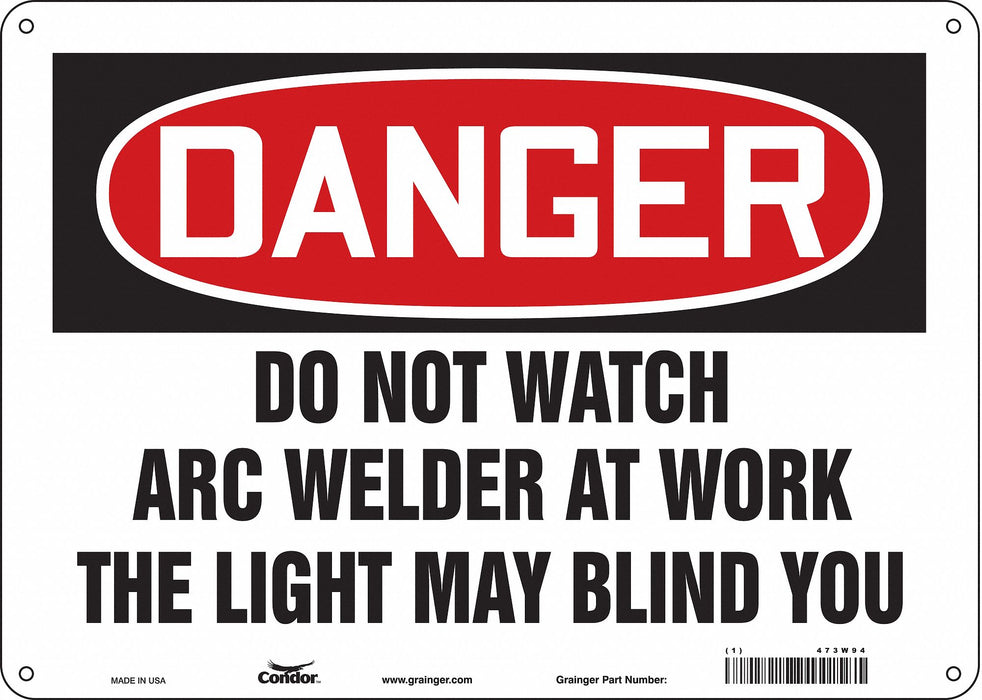 Safety Sign 10 in x 14 in Aluminum