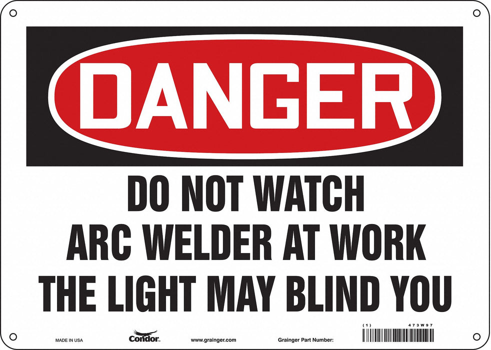 Safety Sign 10 inx14 in Polyethylene